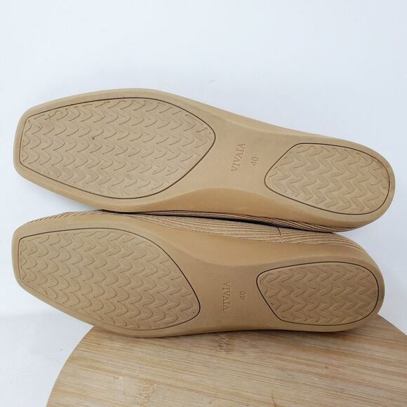 Vivaia Margot 2.0‎ Shoes Womens 40 V-Cut Square Toe Slip On Ballet Flat - Picture 12 of 13